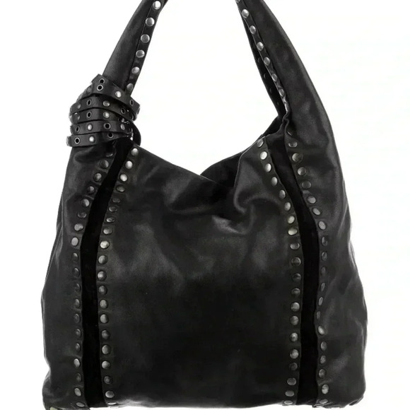 Jimmy Choo Black Studded Shoulder Bag - Picture 2 of 12